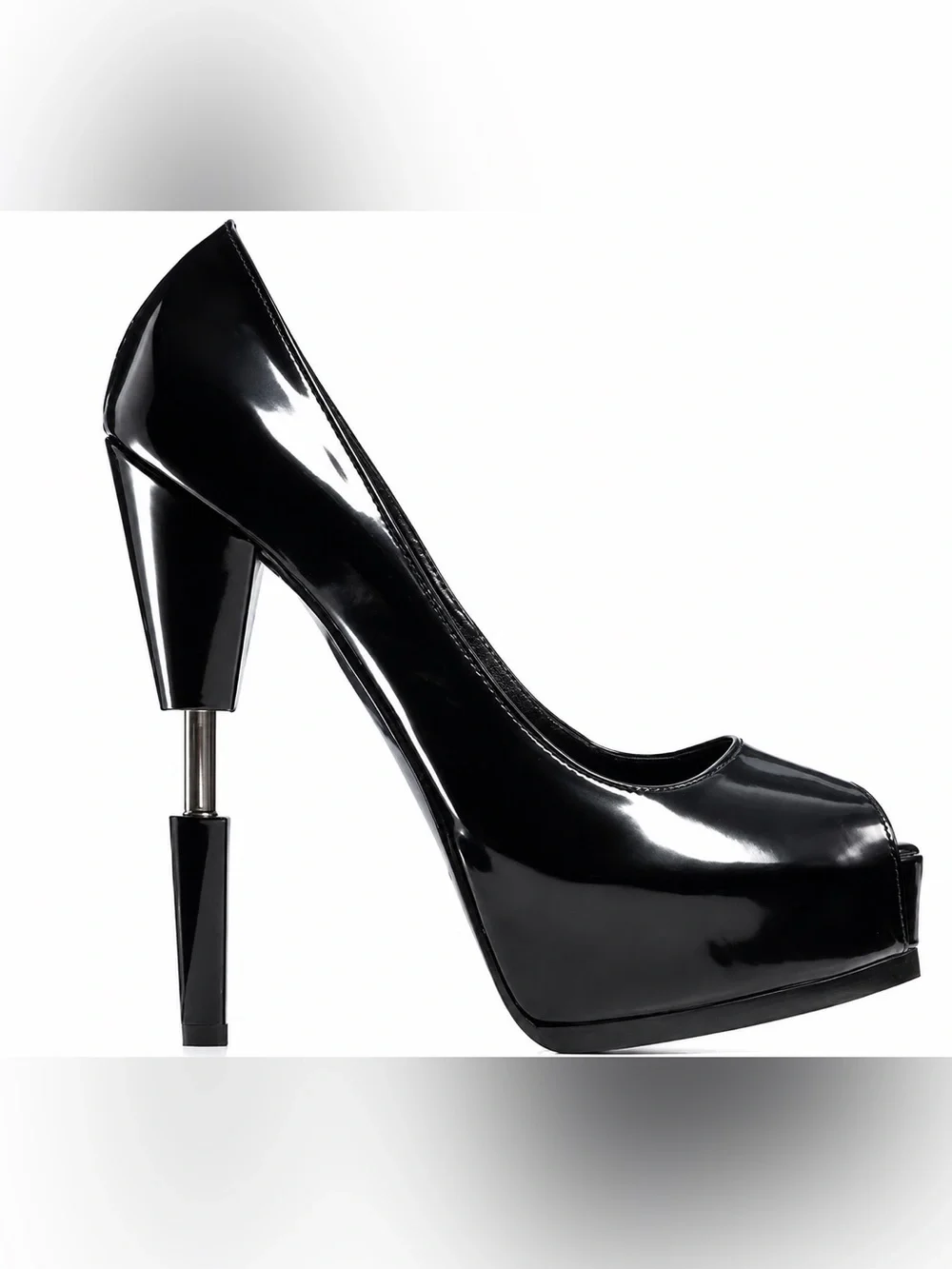 Ruthie Davis Black Patent Platform Pumps w Pink Sole size 9 EUR 39